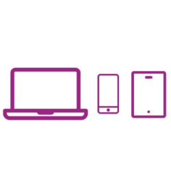 computer telefono tablet Icona viola computer telefono tablet Icona viola