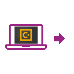 Laptop icona viola Laptop icona viola