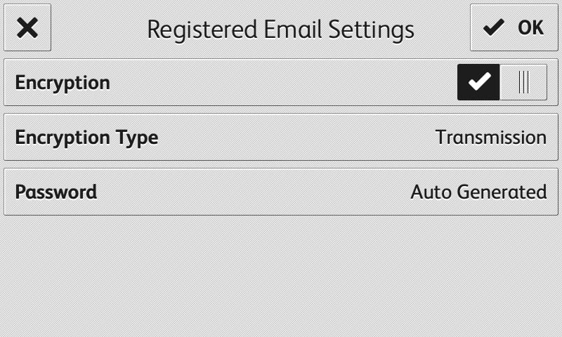 Schermata del display app RMail email registrato Schermata del display app RMail email registrato